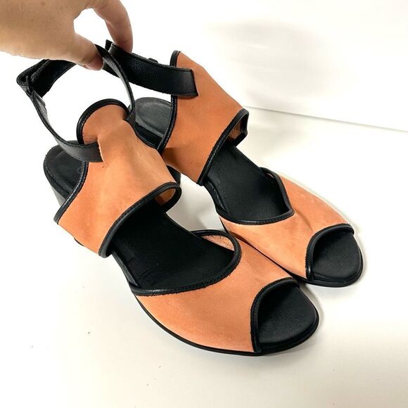 Arche Womens Leiga Heeled Slingback Sandal Coral Peach Size 38 - Picture 7 of 8